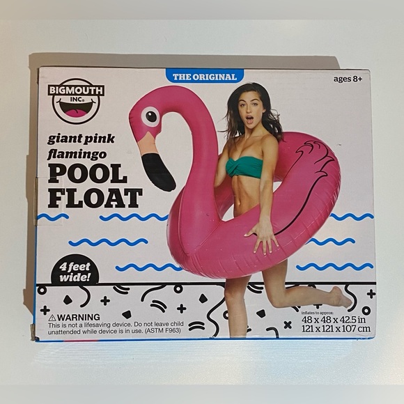 BigMouth Inc. Giant Pink Flamingo Pool Float - Picture 1 of 2